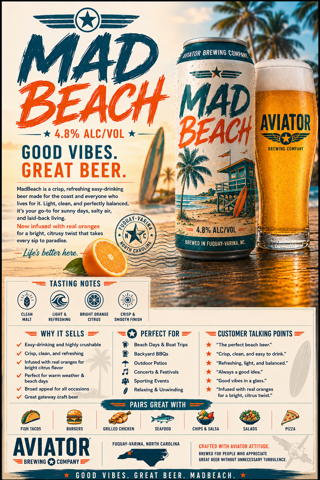 MadBeach Wheat beer artwork